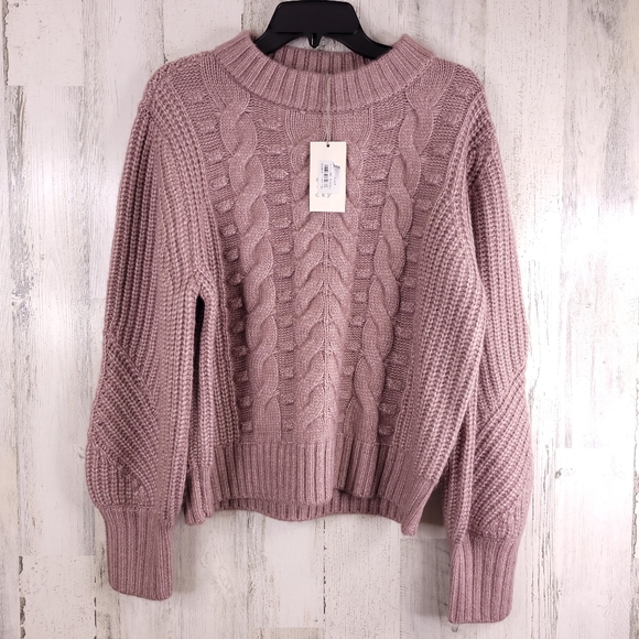 a new day Sweaters - A New Day Crewneck Cable Stitch Pullover Sweater M
